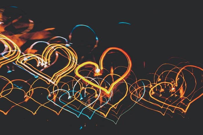 heart shaped light painting