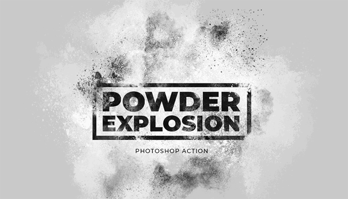 Screenshot of Free Powder Explosion Photoshop Action