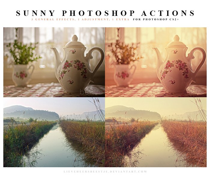 screenshot of Sunny Photoshop Actions