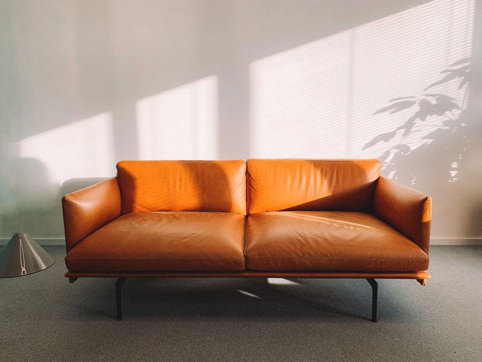 a leather sofa