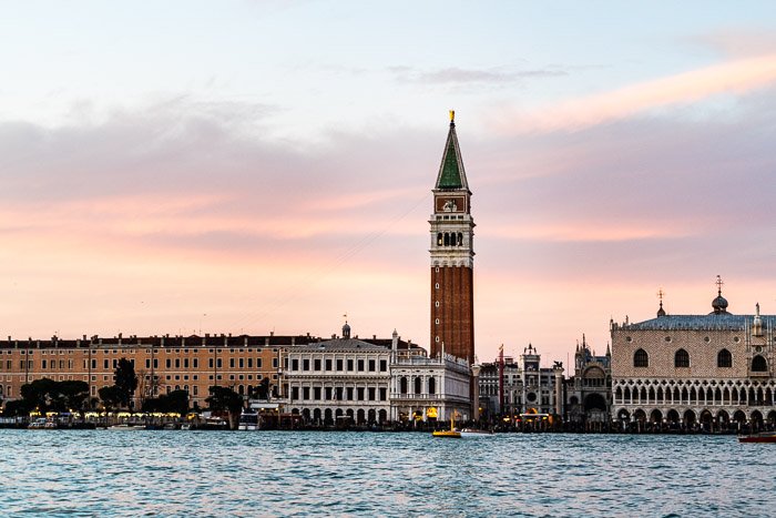 Venice, Italy at sunset. 