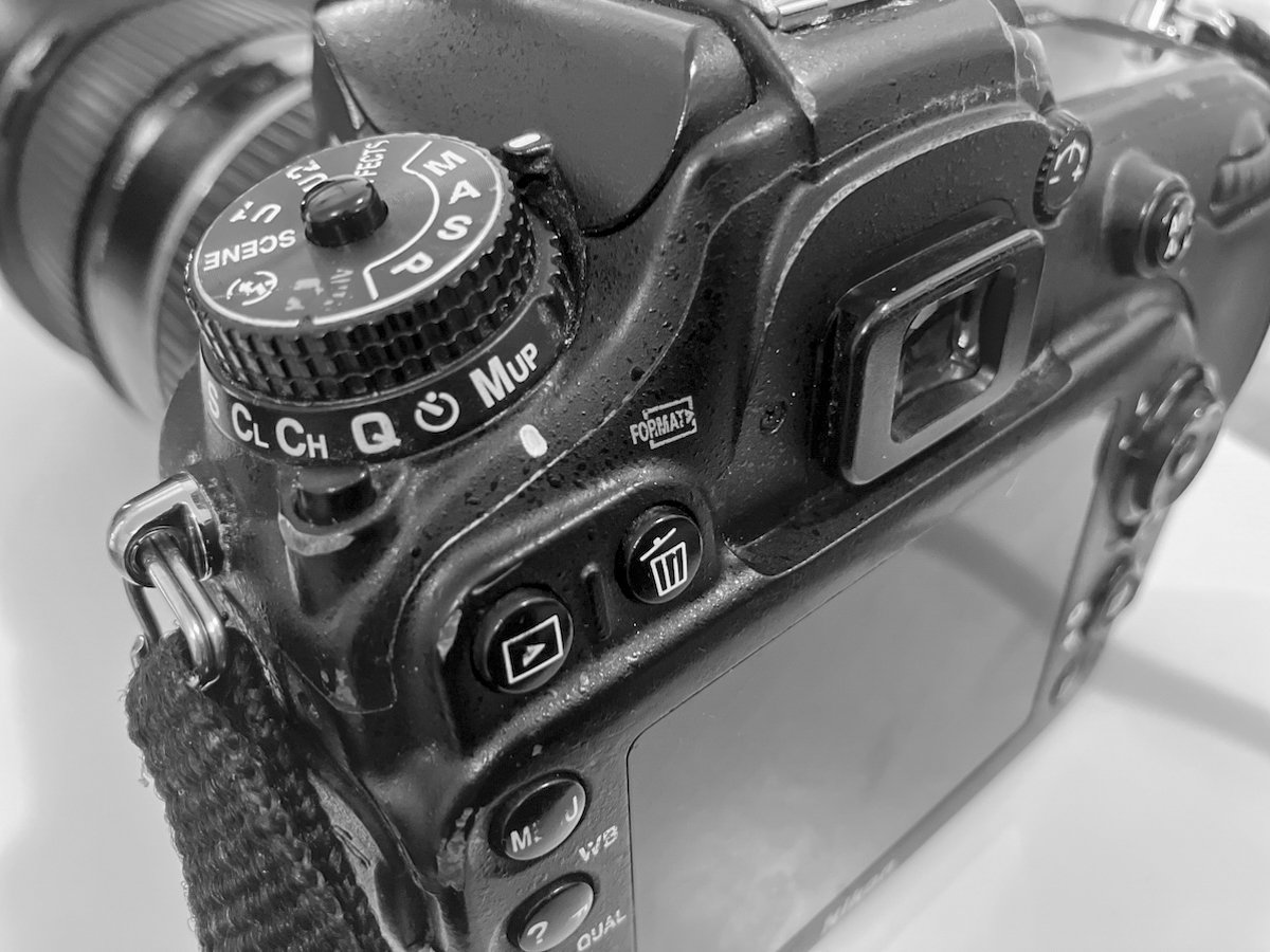 A Nikon D7100 DSLR with a mirror lockup setting to take sharp photos