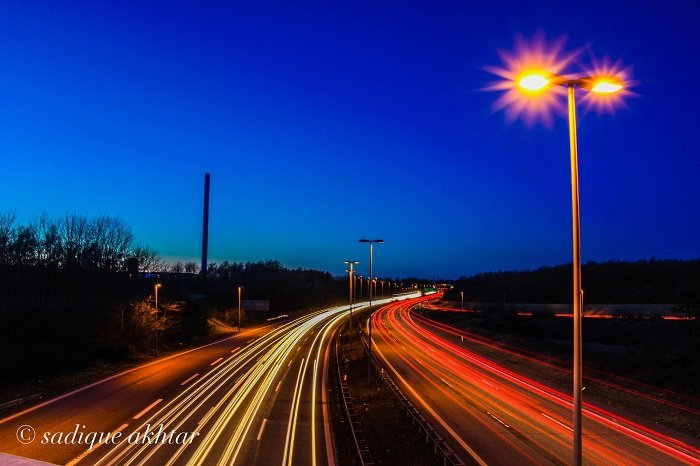 Light Trails Photo by Sadique Mohammad Akhtar