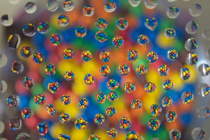 photo of colorful water drops