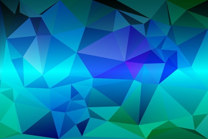 DIY photo backdrop using different colored triangles to make an abstract design