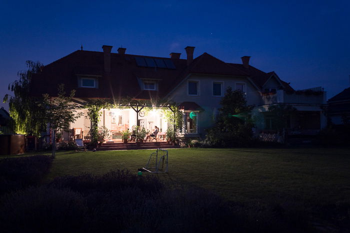 Photo of a house during nighttime