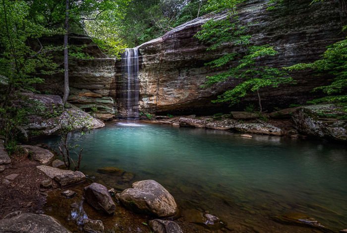 Flowing waterfall