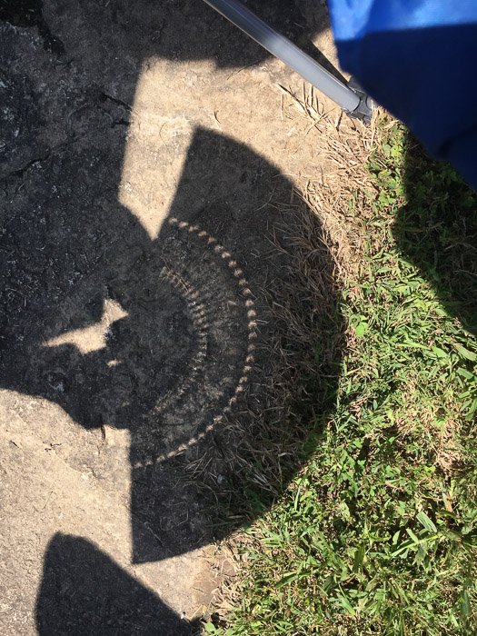 Capturing crescent shadows through holes in a fan