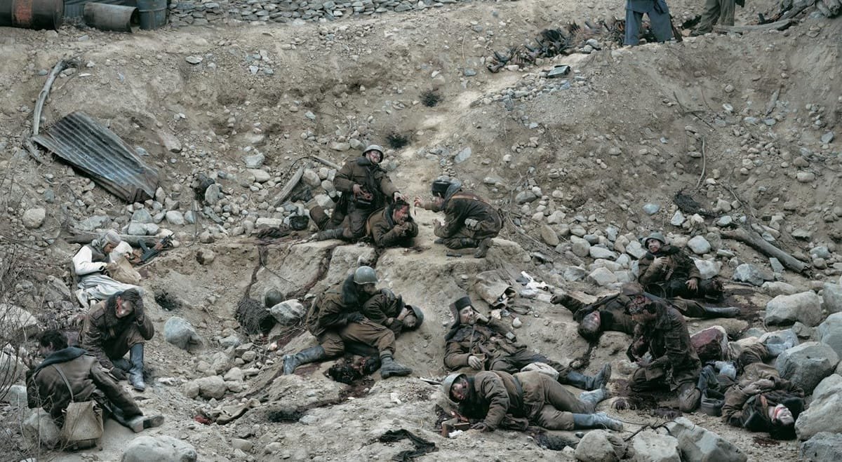 Dead Troops Talk by Jeff Wall a reconstructed photo as one of the most expensive photographs