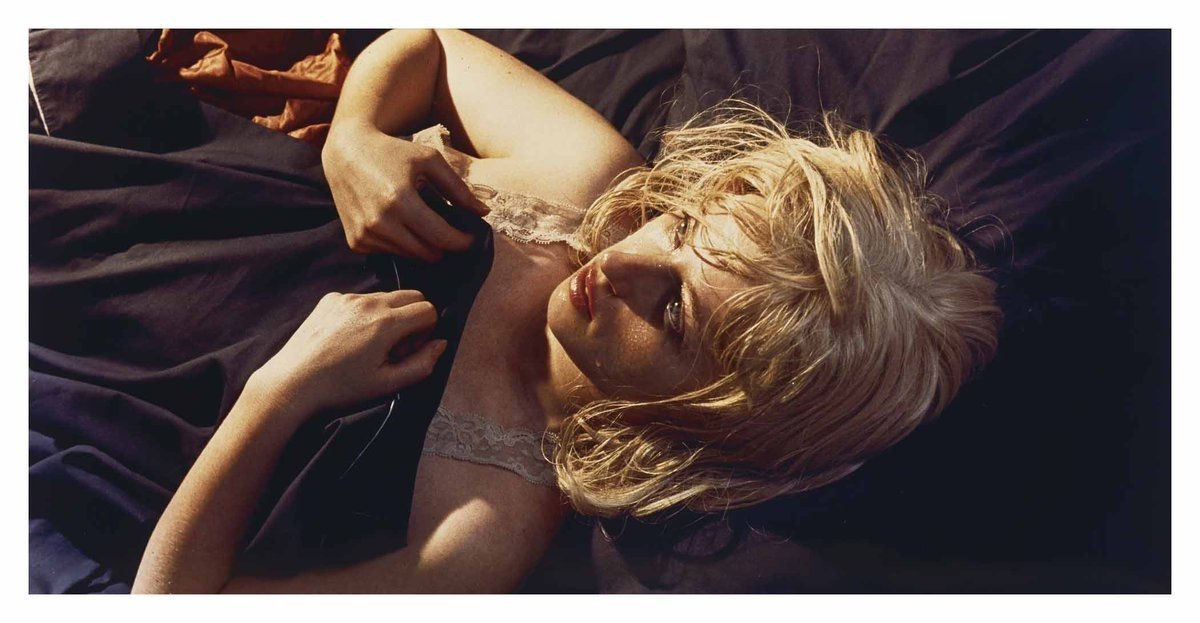 Untitled #93 a self-portrait by Cindy Sherman of her in bed as one of the most expensive photographs