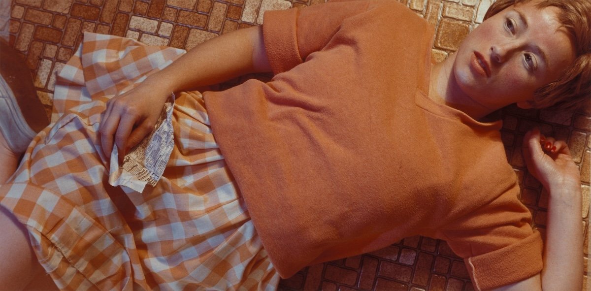 Untitled #96, a self-portrait from above by Cindy Sherman of her laying down as one of the most expensive photographs