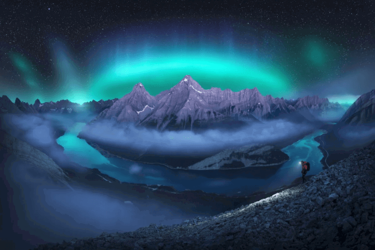 20 Amazing Nature Photographers To Really Inspire You In 2024   Nature Photographers Cath Simard Night Mountain Aurora Hike 768x512 