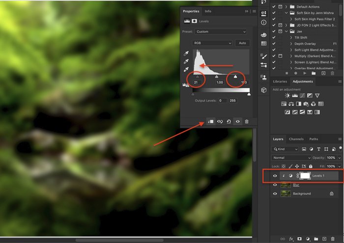 Screenshot of creating the orton effect in Photoshop