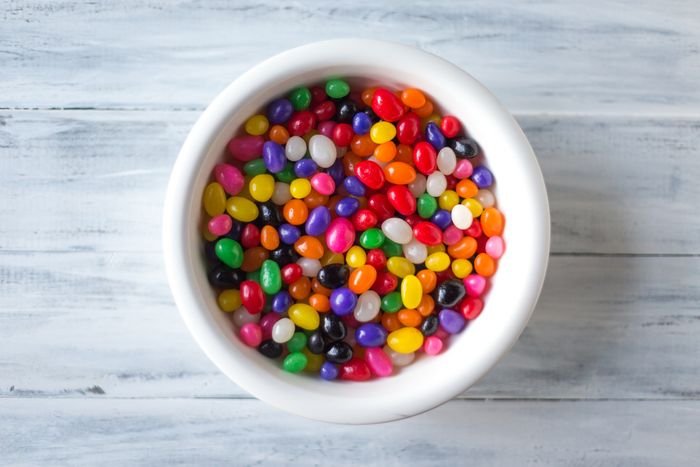 a bowl of colorful candies