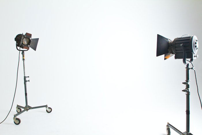 Photography lighting in a studio