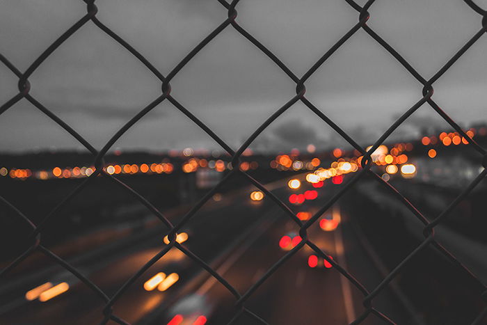 Highway Bokeh at Night with Fast Aperture