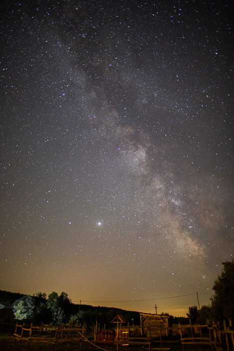 Night sky filled with stars