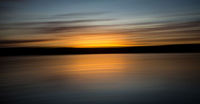 Long exposure seascape at sunset