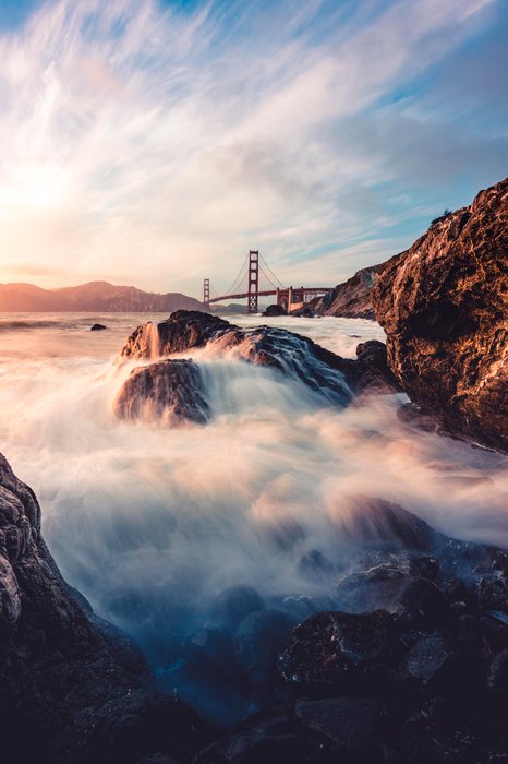 Beautiful long exposure seascape