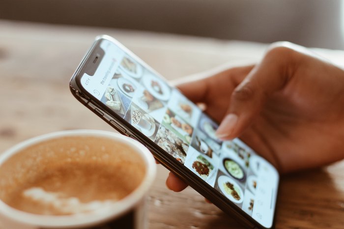 A close up of a person using a smartphone