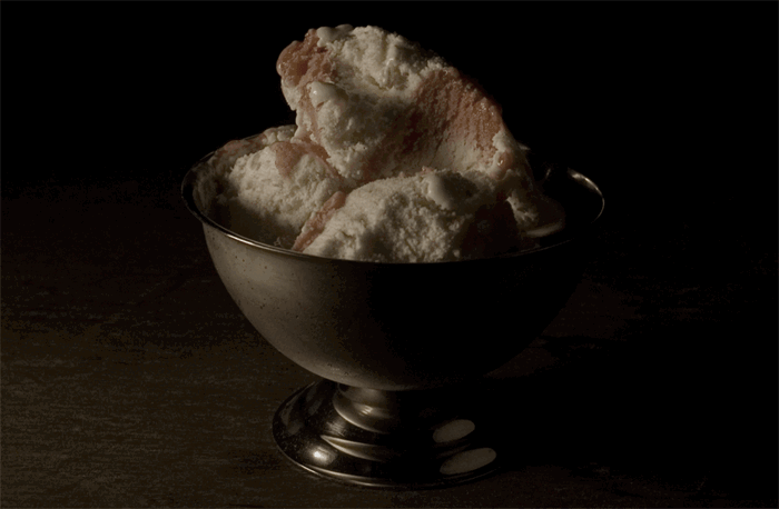 Dark still life photo of food in a bowl by Mat Collishaw