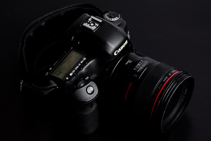 A Canon DSLR camera