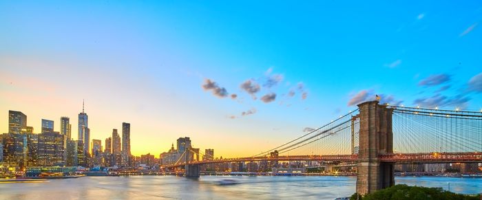 panorama photo of a bridge and a cityscape