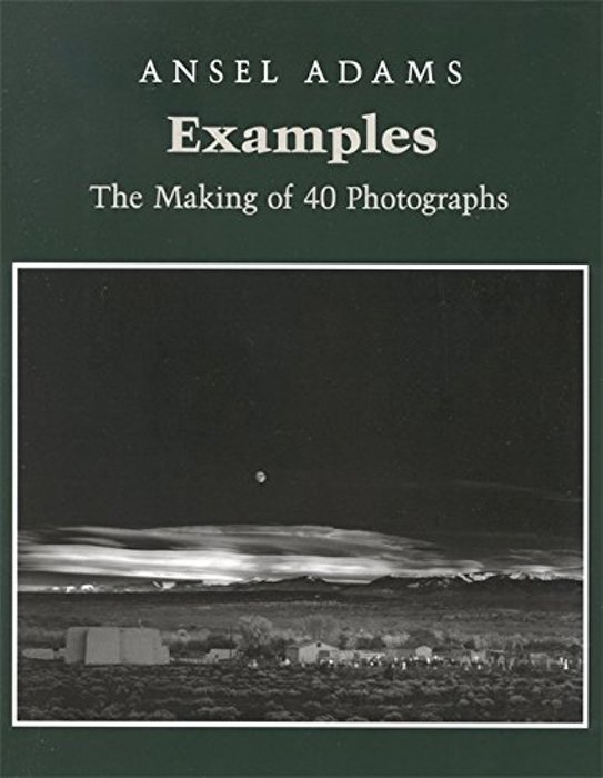 The cover of 'Examples: The Making of 40 Photographs' book by Ansel Adams