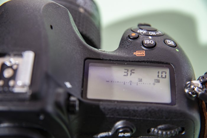 Camera settings on a Nikon DSLR