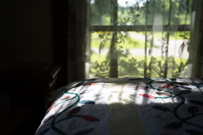 Dark interior of a bedroom