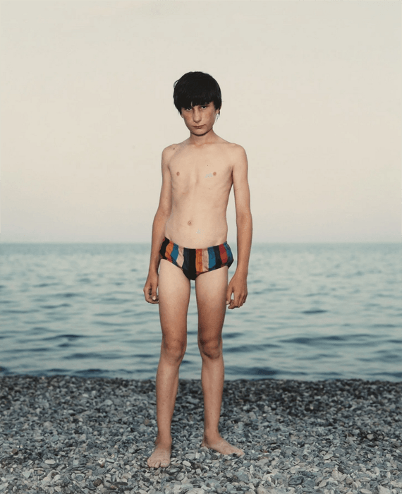 A young boy on the beach