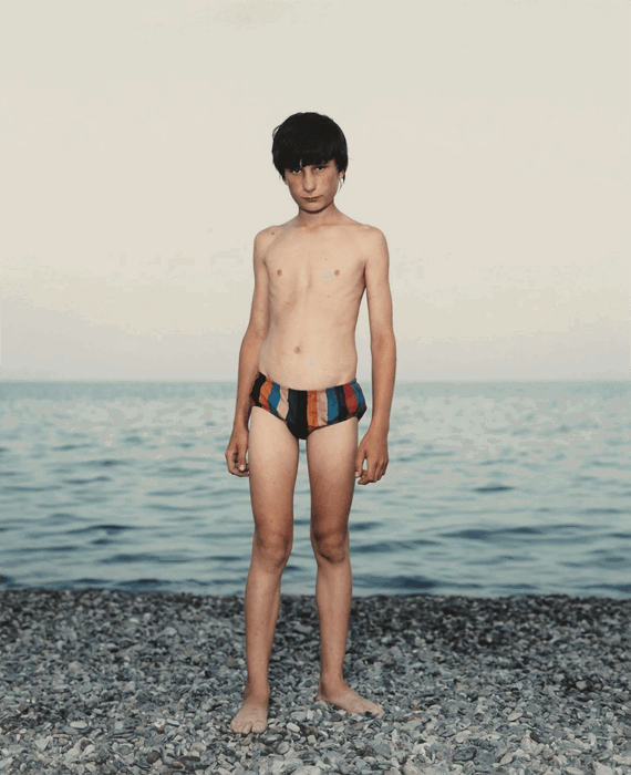 A young boy on the beach