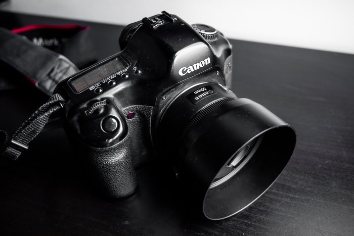 Canon EF 50mm lens on a Canon 5D Classic DSLR
