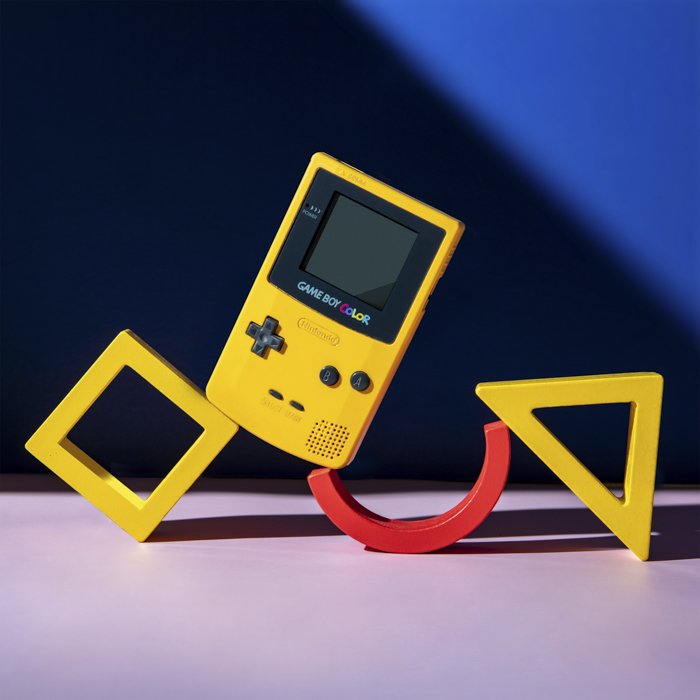 image of a yellow gameboy using an CMYK profile