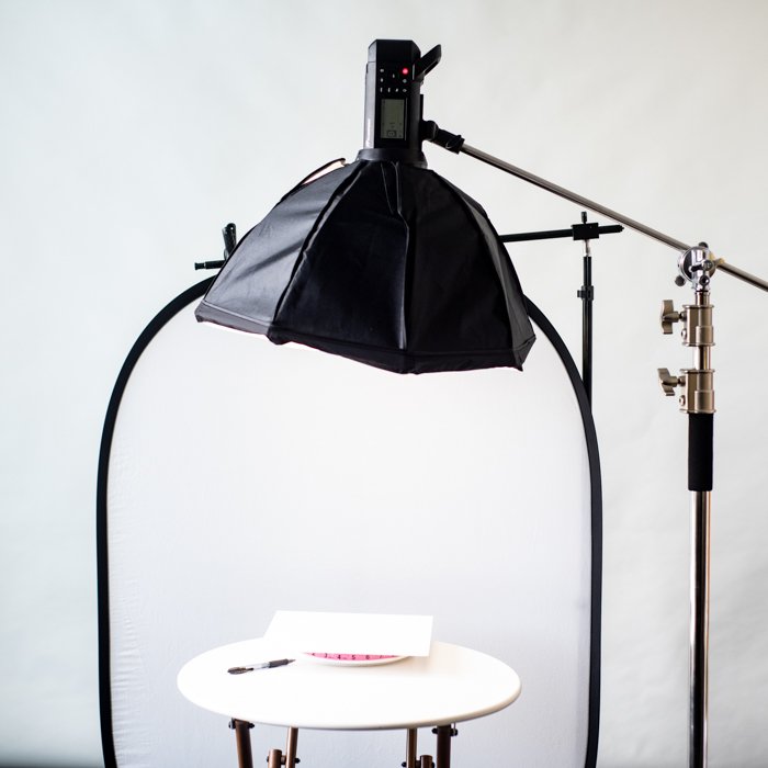 Lighting setup for 360 product photos