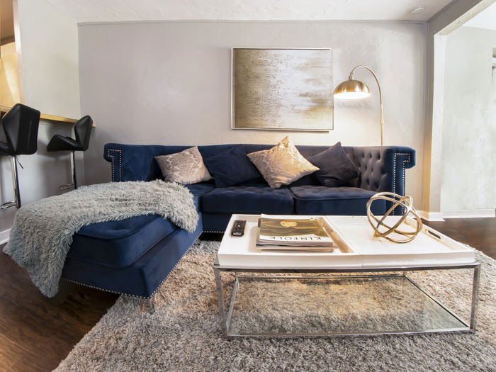 Bright and airy interior of a living room