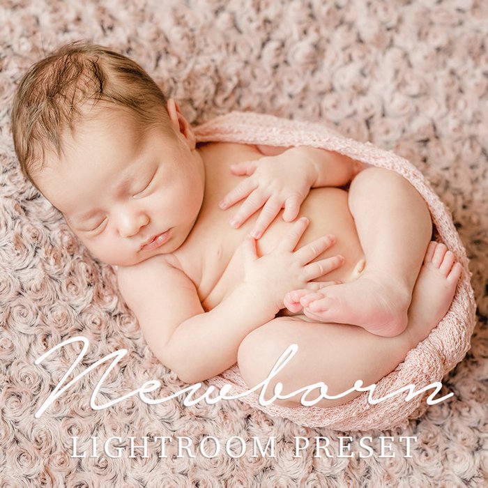 image of newborn baby edited using a BeArt free Lightroom Presets
