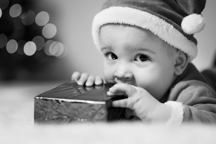 black and white christmas photography