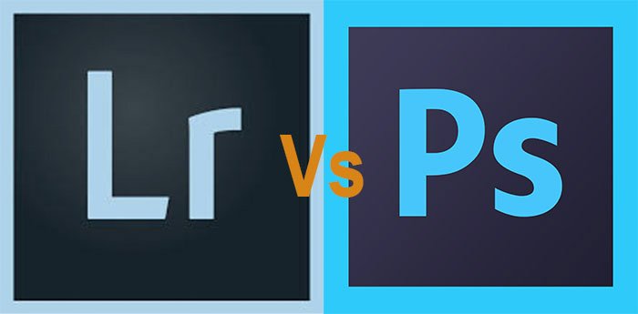 a graphic with the adobe lightroom and photoshop logos