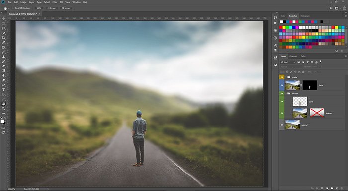 Editing background in Photoshop