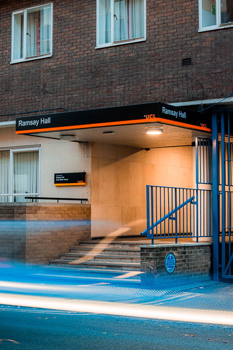 Long exposure image of subway entrance taken with the Canon RF 70-200mm f/2.8L IS USM