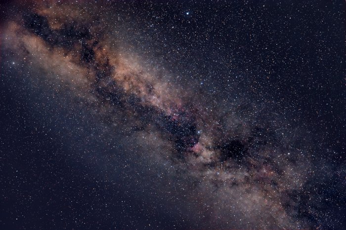 Astro image of the Milky Way at night 