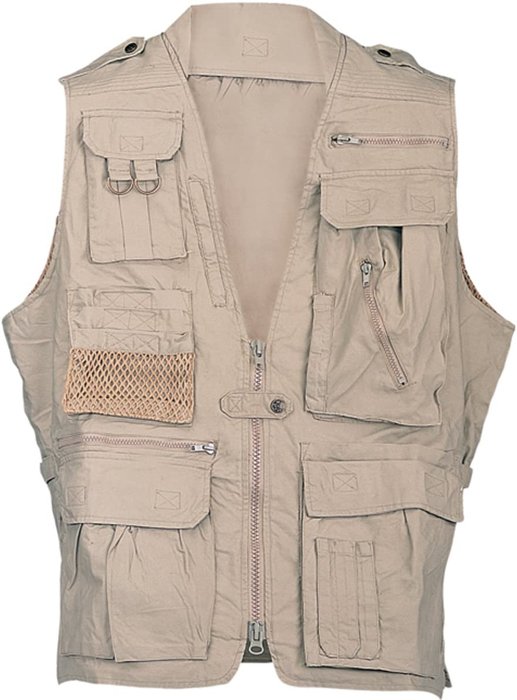 Humvee Cotton Safari Vest with Extra Pockets
