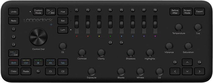 Photo of a Loupedeck+ editing console photo gadget.