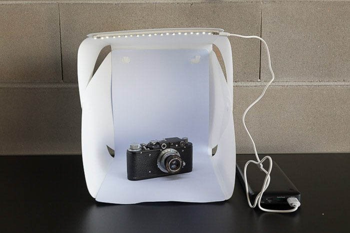 Image of a DIY lightbox