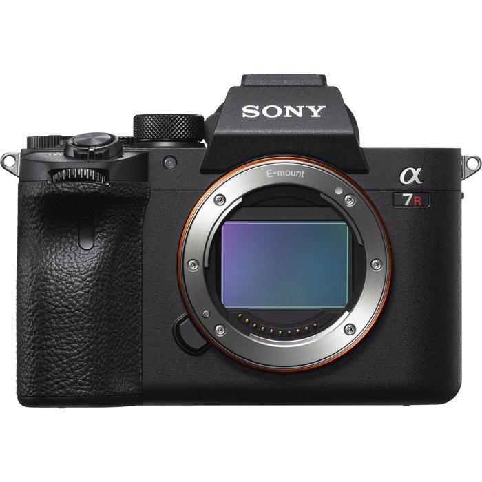 best camera for portraits: An image of a Sony A7R IV mirrorless camera