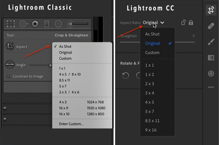 Lightroom screenshot aspect ratio