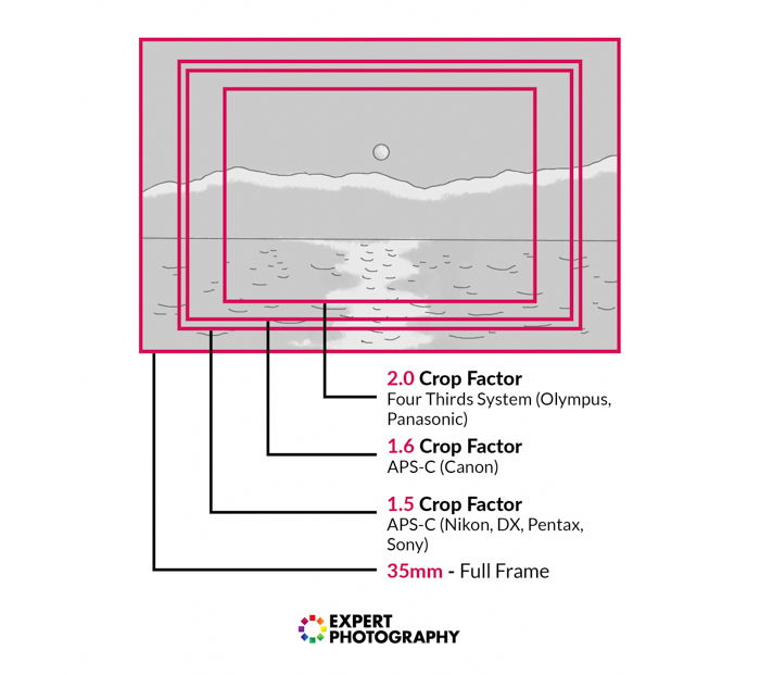 medium format vs frame crop factor