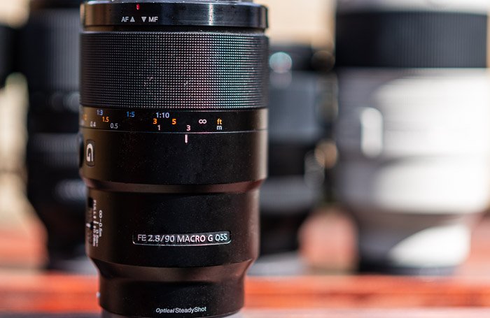 Macro lens in front of other lenses
