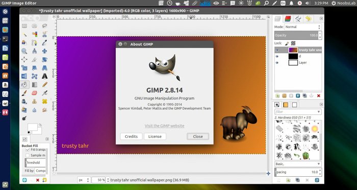 A screenshot of GIMP free photo editing software